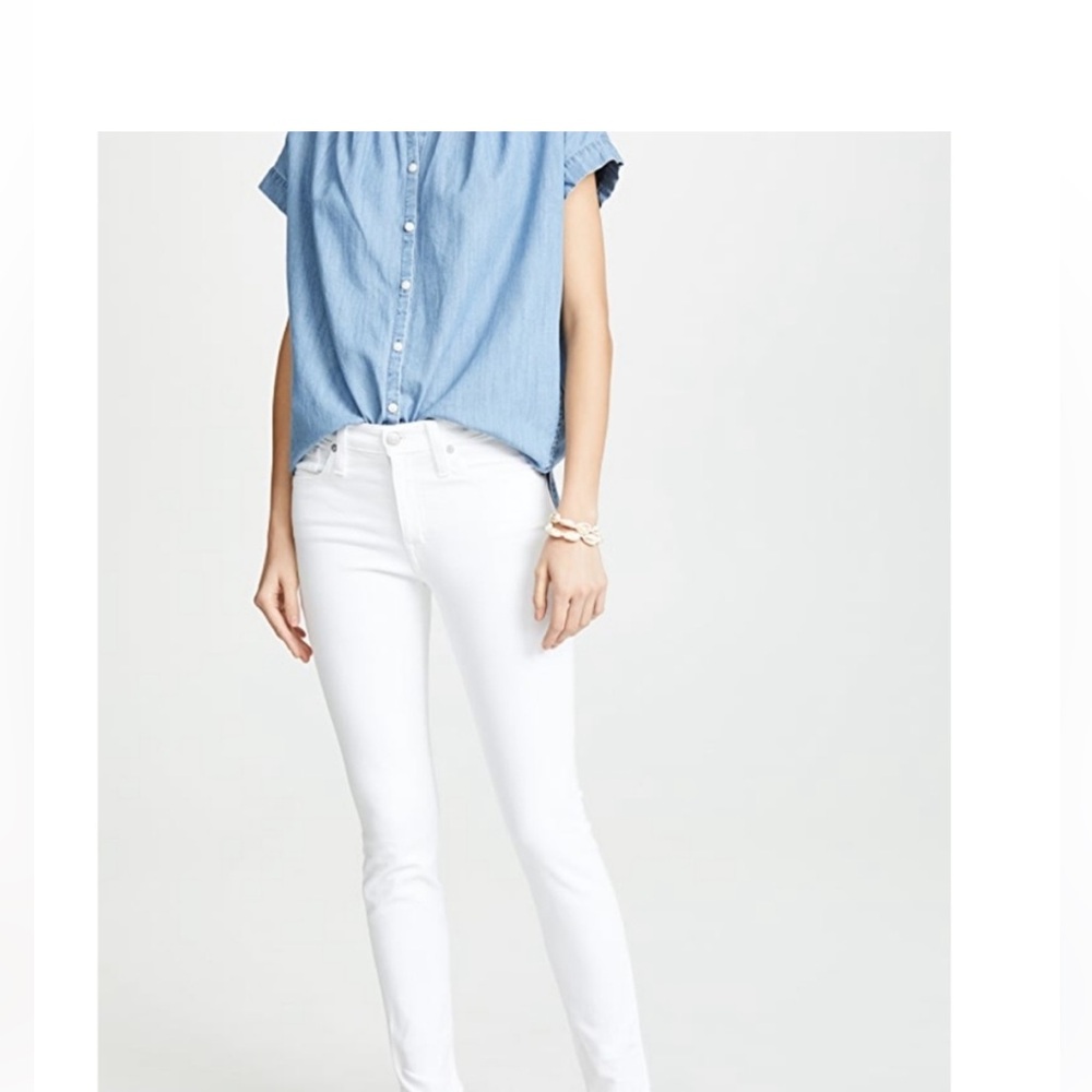 Madewell women’s White high riser skinny jeans size 27